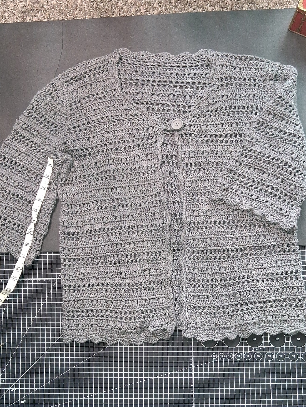 Crochet Button Cardigan Sweater - Women
